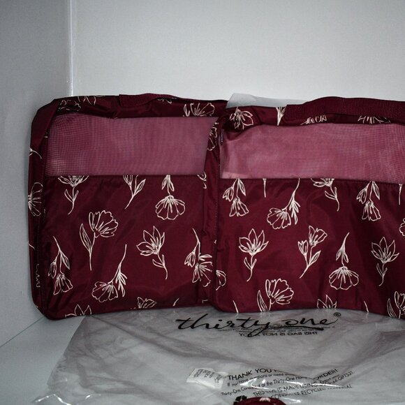 Thirty One  Packing Cube Deluxe Set  in  Sketched Floral  Set of 5   NWT - Picture 2 of 11